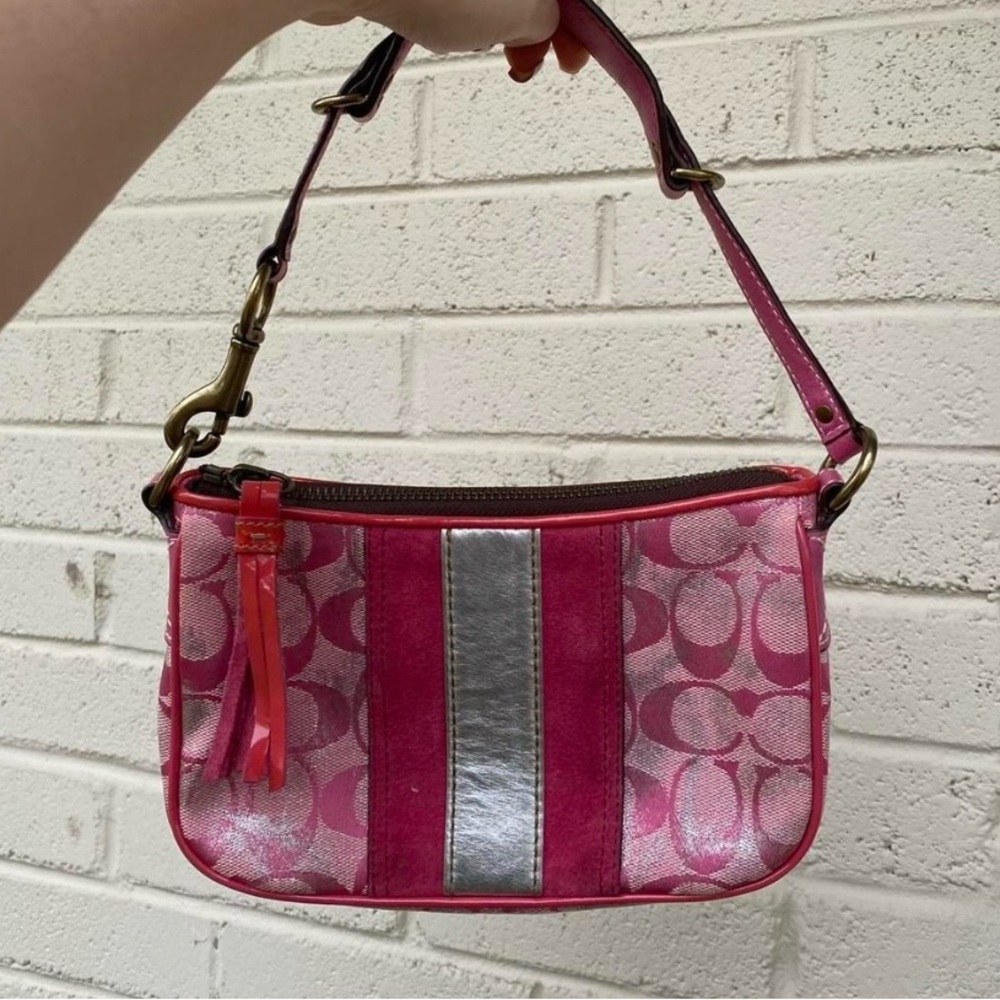 Coach Pink and Silver Women's Bag